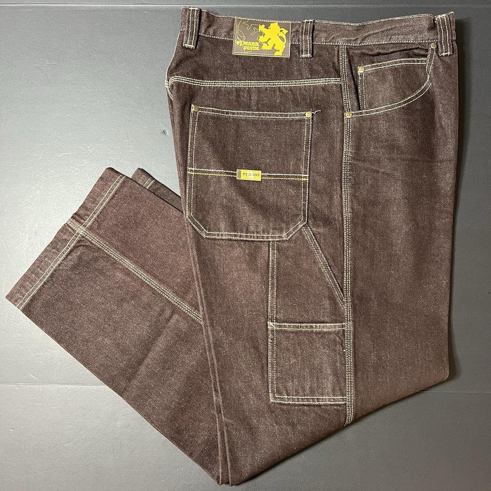 PJ Mark Carpenter Jeans Mens Size 38 Brown Denim Y2K Vintage 90s HipHop Urban
